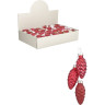 Набор HOUSE OF SEASONS, 72 шт. Стеклянных шишек, 6*3 см, классический красный, связанных по 3 шт 84737